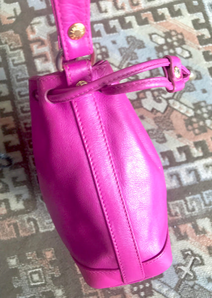 Vintage Coach Leather Mini Purse - Hot Pink