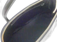 Vintage Valentino Garavani black leather bolide bag with shoulder strap, V logo, a fringe. Classic dialy use purse. 060616r1