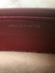 70's, 80's Vintage Chanel wine, bordeaux lambskin rare 2.55 double flap chain shoulder bag. One-of-a-kind bag back in the era.