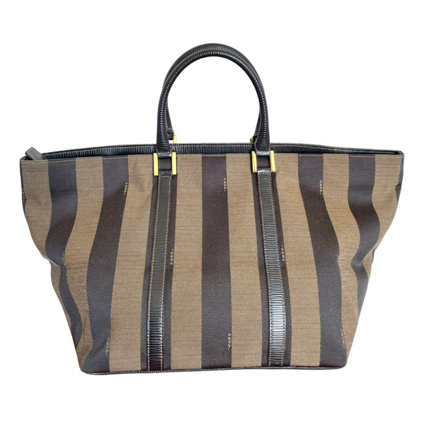 Vintage FENDI classic pecan stripe pattern large shopper tote bag with –  eNdApPi ***where you can find your favorite designer  vintages..authentic, affordable, and lovable.