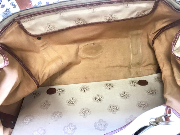 Vintage Mulberry beige logo jacquard fabric travel bag, duffle bag wit –  eNdApPi ***where you can find your favorite designer  vintages..authentic, affordable, and lovable.