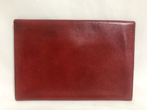 Vintage HERMES brick red leather clutch purse with gold tone logo moti –  eNdApPi ***where you can find your favorite designer  vintages..authentic, affordable, and lovable.