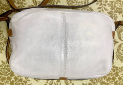 Vintage Fendi white and brown leather shoulder bag. Rare purse back in the era. 060905r2