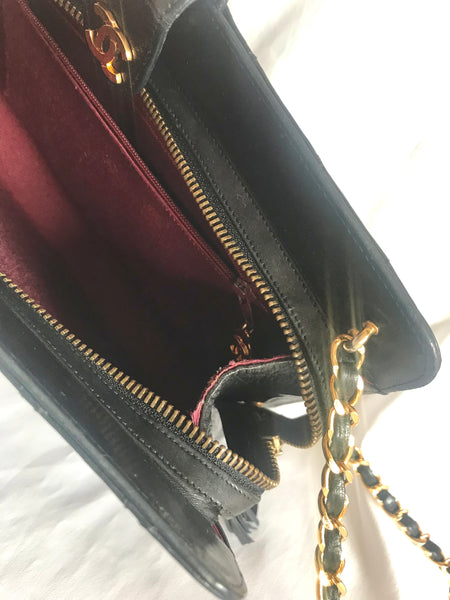 Vintage CHANEL black leather diary book design 2.55 flap shoulder bag –  eNdApPi ***where you can find your favorite designer  vintages..authentic, affordable, and lovable.