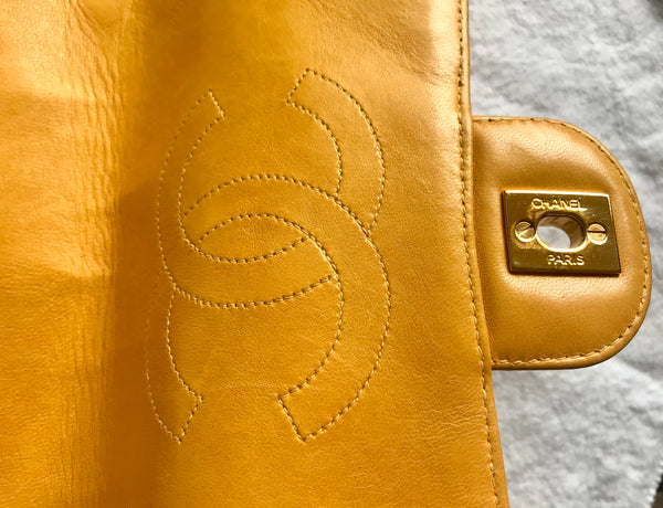 Vintage Chanel classic 2.55 rare yellow color soft lamb leather chain –  eNdApPi ***where you can find your favorite designer vintages..authentic,  affordable, and lovable.