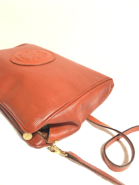 Vintage Fendi Brown Epi Leather Messenger Bag Shoulder Purse -  Israel