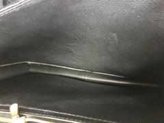 Vintage MCM black monogram briefcase, business bag, document purse with leather handle. Great masterpiece by Michael Cromer. 050320r19