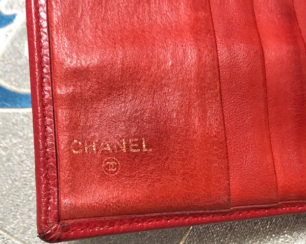 Vintage CHANEL classic leather wallet purse, card case in red color wi –  eNdApPi ***where you can find your favorite designer  vintages..authentic, affordable, and lovable.