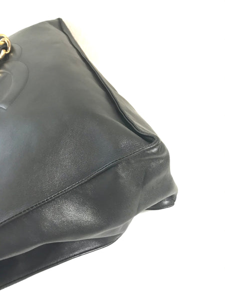 Vintage CHANEL black classic tote bag in nappa leather with gold tone –  eNdApPi ***where you can find your favorite designer  vintages..authentic, affordable, and lovable.