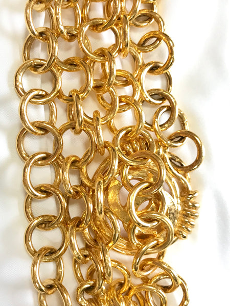Gold Metal Chain Big Circle Belt