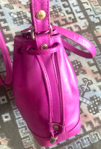 Vintage Coach Leather Mini Purse - Hot Pink