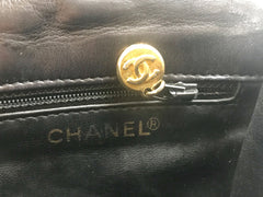 Vintage CHANEL 2.55 black fanny pack, belt bag with round flap and golden CC closure hock. Rare must have piece.