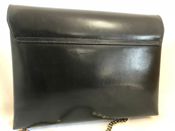 Vintage Gucci black leather shoulder bag with golden and silver tone G –  eNdApPi ***where you can find your favorite designer  vintages..authentic, affordable, and lovable.