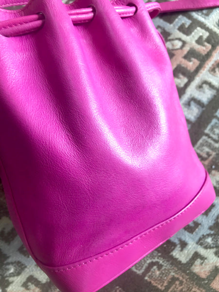 Vintage Coach Leather Mini Purse - Hot Pink