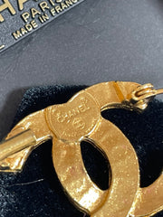 Vintage Chanel mini CC brooch with crystal stones. Classic jewelry piece. Great gift. 0408181
