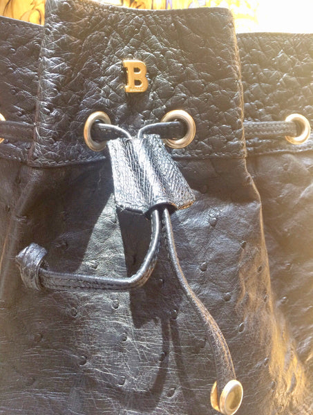Longchamp Vintage Handbag 1980s Crossbody Bag in Black 