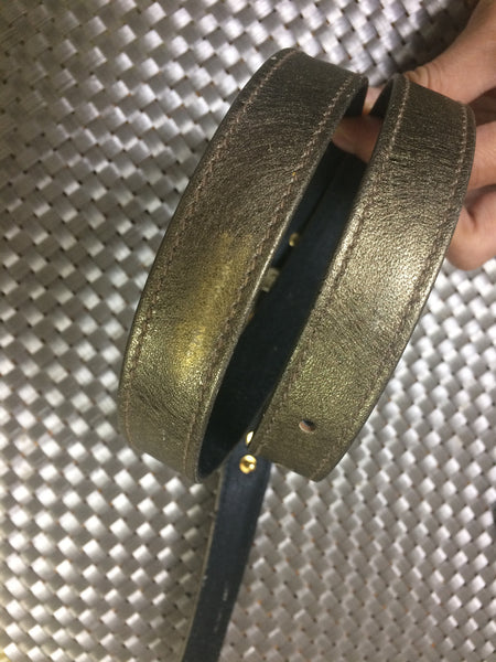 Versace leather belt with silver buckle vintage very rare