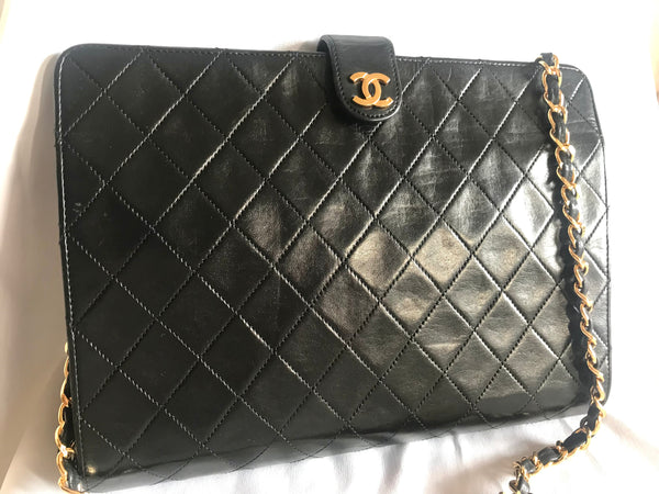 Vintage CHANEL black leather diary book design 2.55 flap shoulder bag –  eNdApPi ***where you can find your favorite designer  vintages..authentic, affordable, and lovable.