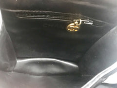 Vintage CHANEL 2.55 black fanny pack, belt bag with round flap and golden CC closure hock. Rare must have piece.