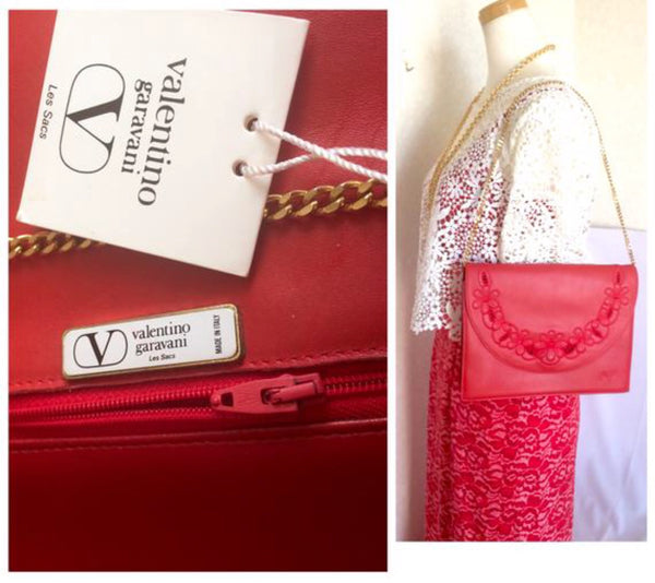 Valentino Garavani Tote Bag Logo Fabric / Leather LIPSTICK RED