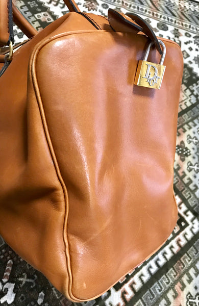 Vintage 70's Christian Dior Bagages Camel Brown Mini -  UK