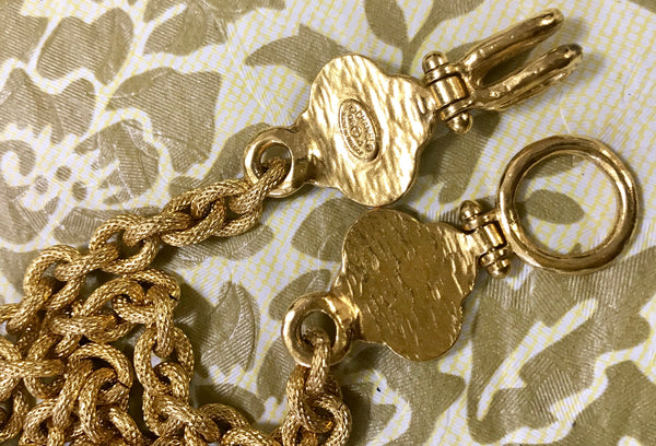 MINT. Vintage CHANEL long chain necklace with large arabesque petal fl –  eNdApPi ***where you can find your favorite designer  vintages..authentic, affordable, and lovable.