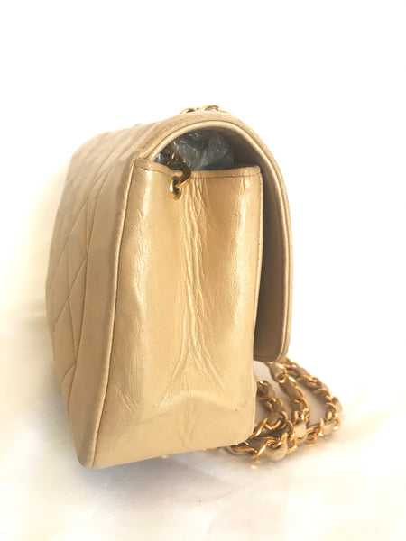 Reserved for Win. Vintage CHANEL beige lambskin chain shoulder purse w –  eNdApPi ***where you can find your favorite designer  vintages..authentic, affordable, and lovable.