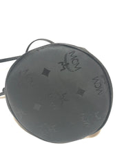 MINT. Vintage MCM black monogram small hobo bucket shoulder bag. So chic and cute. Classic vintage mini bucket purse.