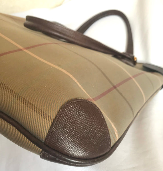 Vintage Burberry khaki and brown nova check tote bag. Classic purse fr –  eNdApPi ***where you can find your favorite designer  vintages..authentic, affordable, and lovable.