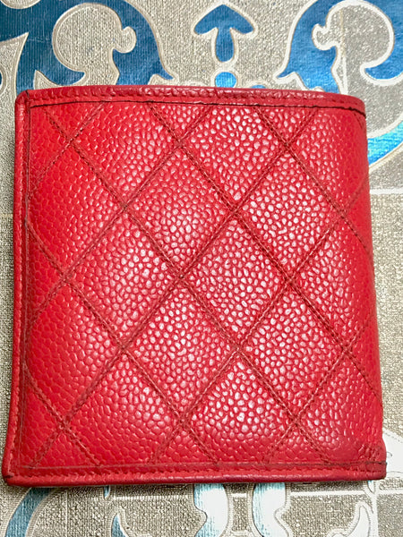 Vintage CHANEL classic leather wallet purse, card case in red color wi –  eNdApPi ***where you can find your favorite designer  vintages..authentic, affordable, and lovable.