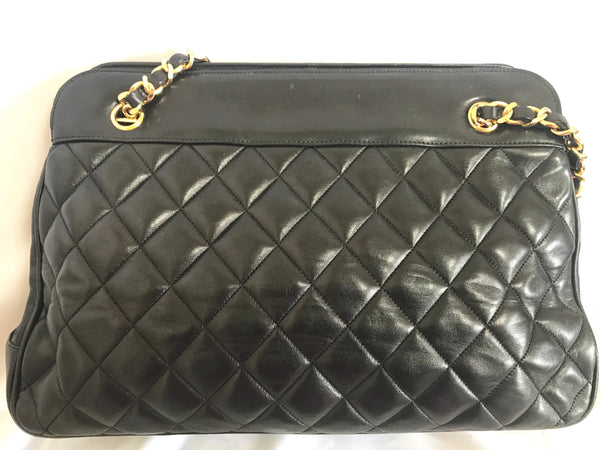 Vintage CHANEL black classic tote bag in nappa leather with gold tone –  eNdApPi ***where you can find your favorite designer vintages..authentic,  affordable, and lovable.