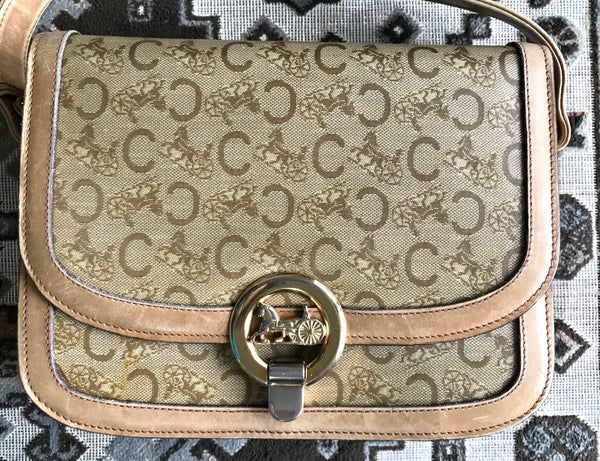 Vintage Celine beige and brown blason macadam pattern mini handbag wit –  eNdApPi ***where you can find your favorite designer  vintages..authentic, affordable, and lovable.