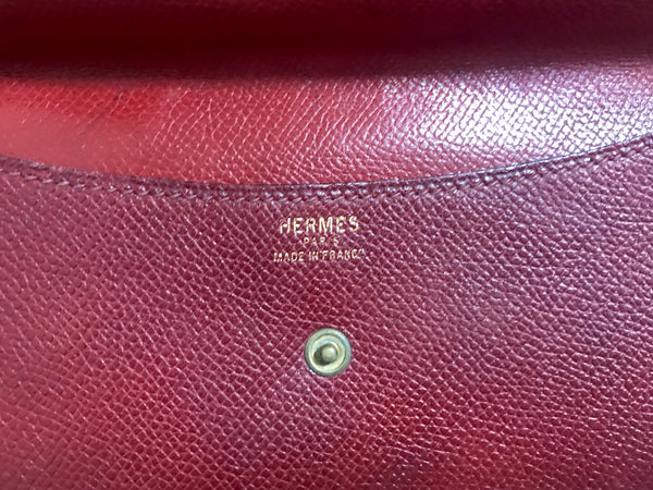 Hermes, Bags, Hermes Vespa Tpm Shoulder Bag Pochette Vauxepson Leather  Rouge Kazak Red H Stamp