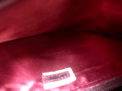 Vintage CHANEL red lamb leather shoulder bag with golden CC button motifs at flap. Rare purse. 070610re1