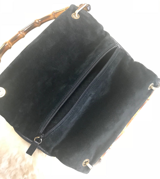 Gucci Olive Nylon Bamboo Bag – afterwards consignment