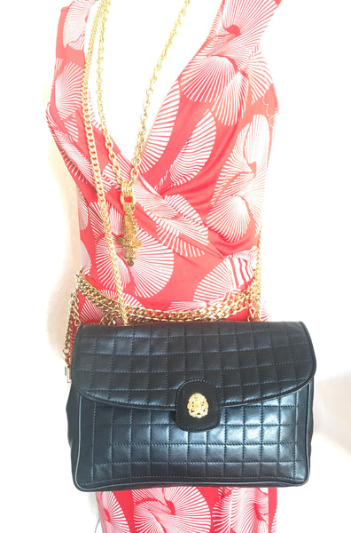 CELINE macadam Pink vintage shoulder bag