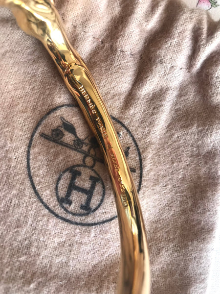 Authenticated Used Hermes HERMES Bangle Bracelet Email Metal