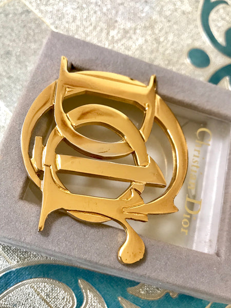 Christian Dior - Vintage Brooch Logo