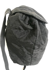 Vintage Sonia Rykiel black lightweight quilted fabric backpack. Travel bag. Made in France.