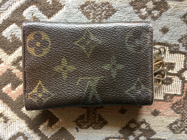 lv wallet case brown