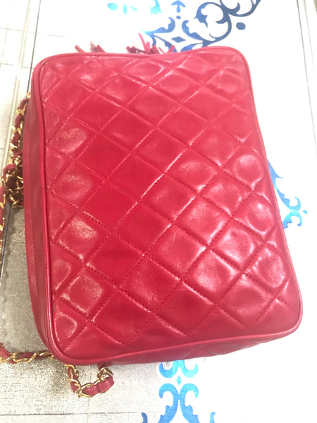 Vintage CHANEL lipstick red lamb leather shoulder bag with tube leathe –  eNdApPi ***where you can find your favorite designer  vintages..authentic, affordable, and lovable.