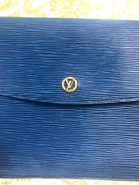Vintage Louis Vuitton blue epi envelope style clutch bag with gold ton –  eNdApPi ***where you can find your favorite designer  vintages..authentic, affordable, and lovable.