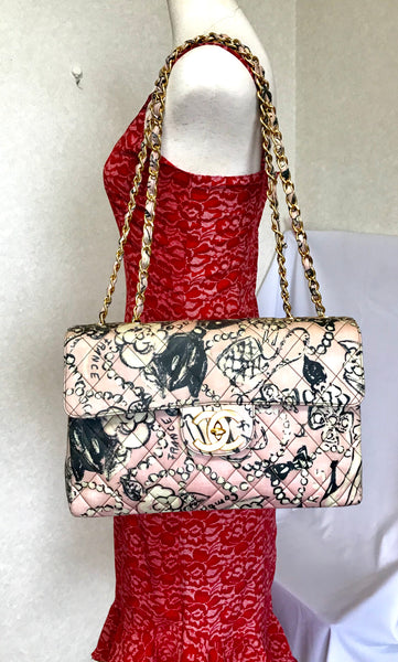 Vintage CHANEL pink coated canvas 2.55 jumbo chain shoulder bag with h –  eNdApPi ***where you can find your favorite designer  vintages..authentic, affordable, and lovable.