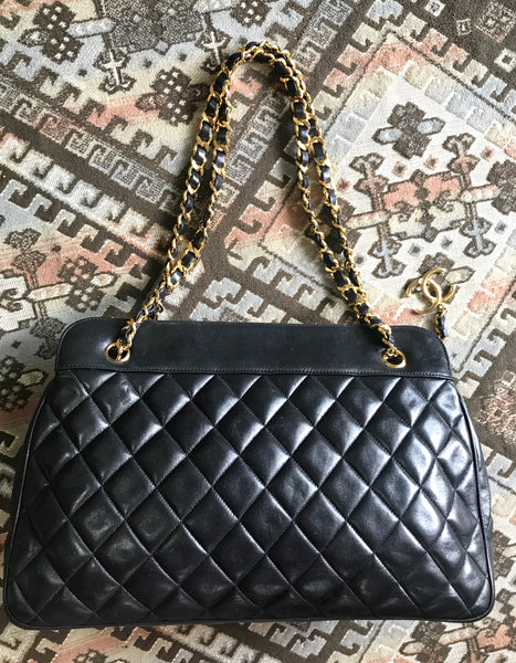 31 vintage wool handbag Chanel Black in Wool - 27475465