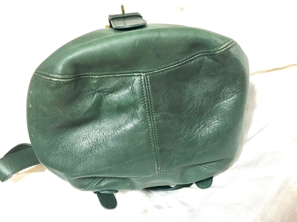 Leather backpack Coach Green in Leather - 35907283