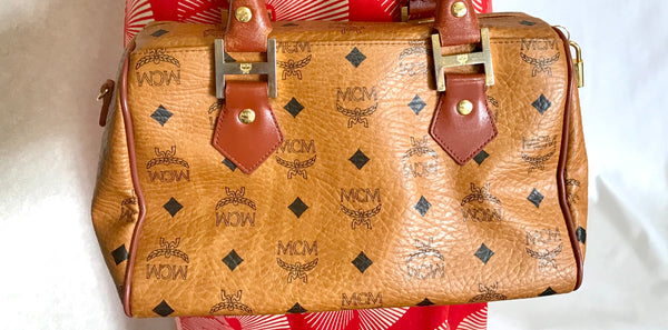Vintage MCM brown monogram speedy bag style handbag, mini duffle bag. –  eNdApPi ***where you can find your favorite designer  vintages..authentic, affordable, and lovable.