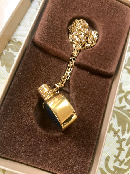 Vintage Gucci gold and brown round shape perfume bottle necklace with –  eNdApPi ***where you can find your favorite designer  vintages..authentic, affordable, and lovable.