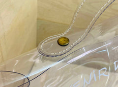 1990s. Vintage Hermes a rare transparent clear vinyl Kelly bag, Japan limited Edition in 1997. Rare masterpiece and collectible purse.