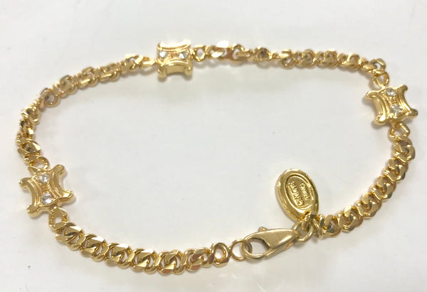 Celine Gold Crystal Bracelet