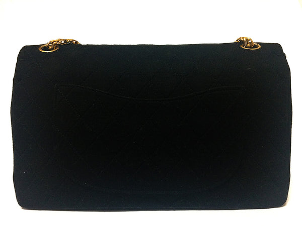 70's vintage Chanel classic black jersey 2.55 bag with double flap and –  eNdApPi ***where you can find your favorite designer  vintages..authentic, affordable, and lovable.